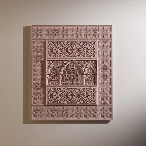 Wall art in Pink Color- Spain palace art.