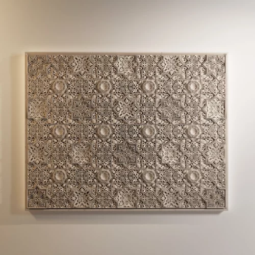 Classsic Wall Sculpture in off white color