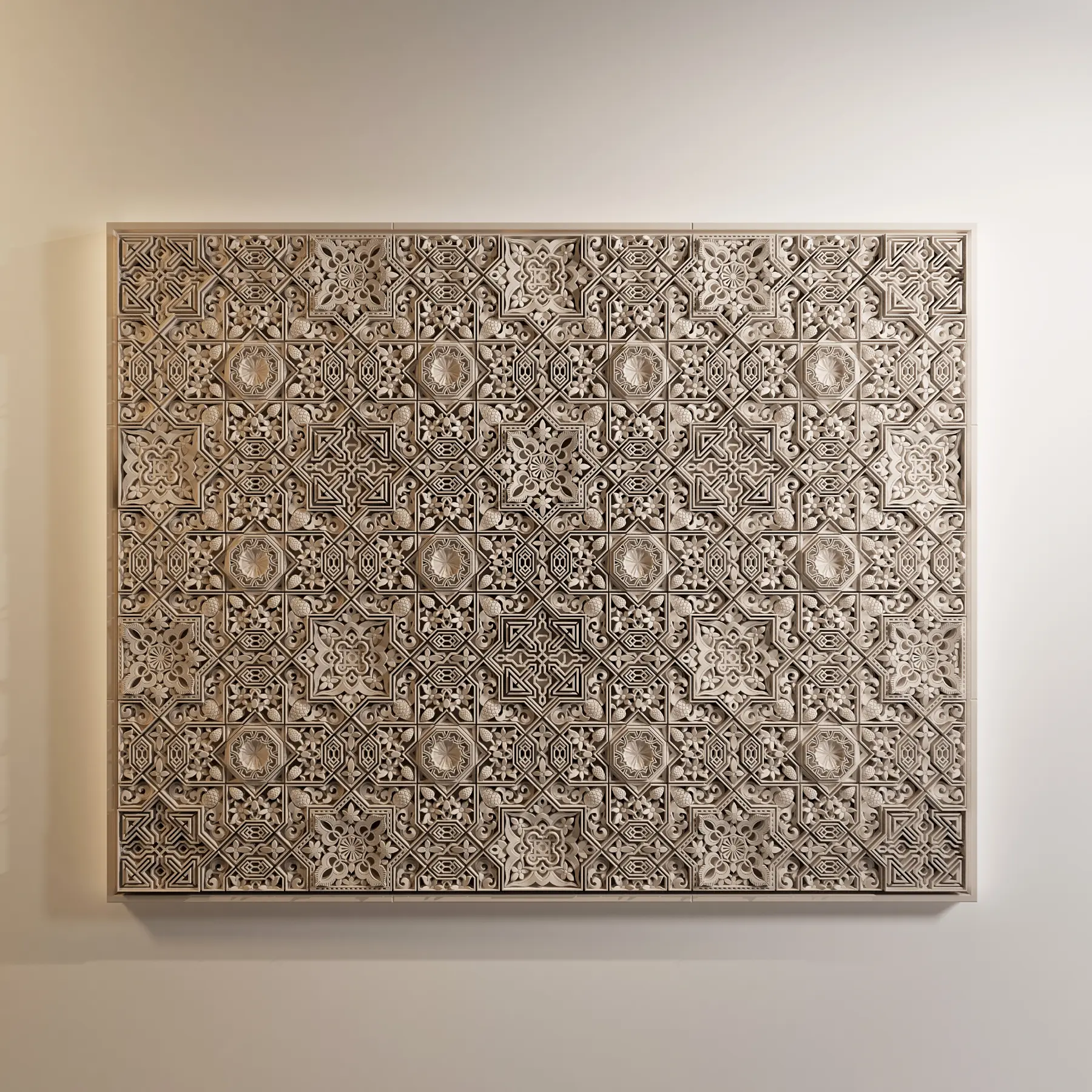 Classsic Wall Sculpture in off white color