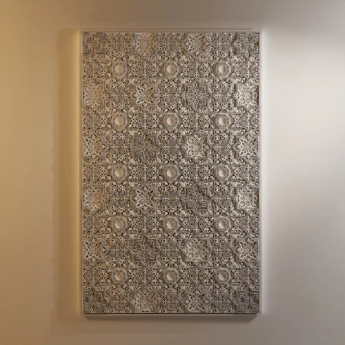 spanish theme wall sculpture in white color