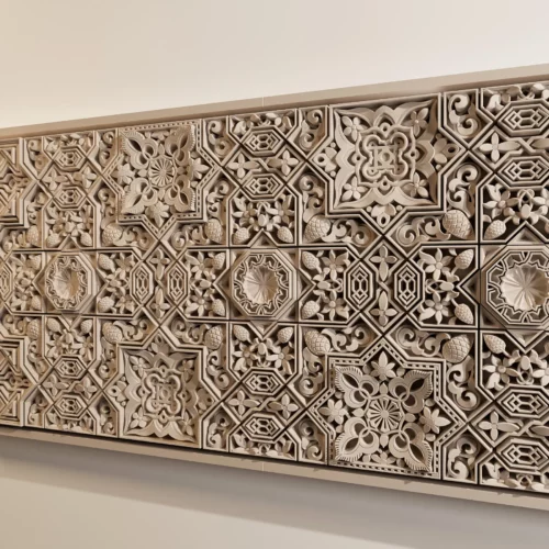 Classic 3D wall artwork in beige color