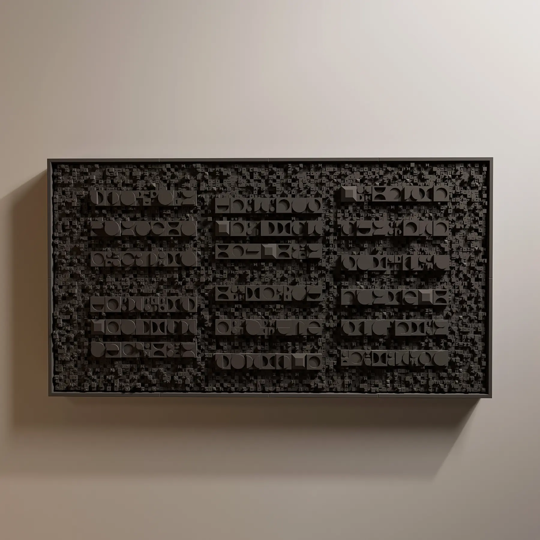 Black wall art sculpture modern futuristic