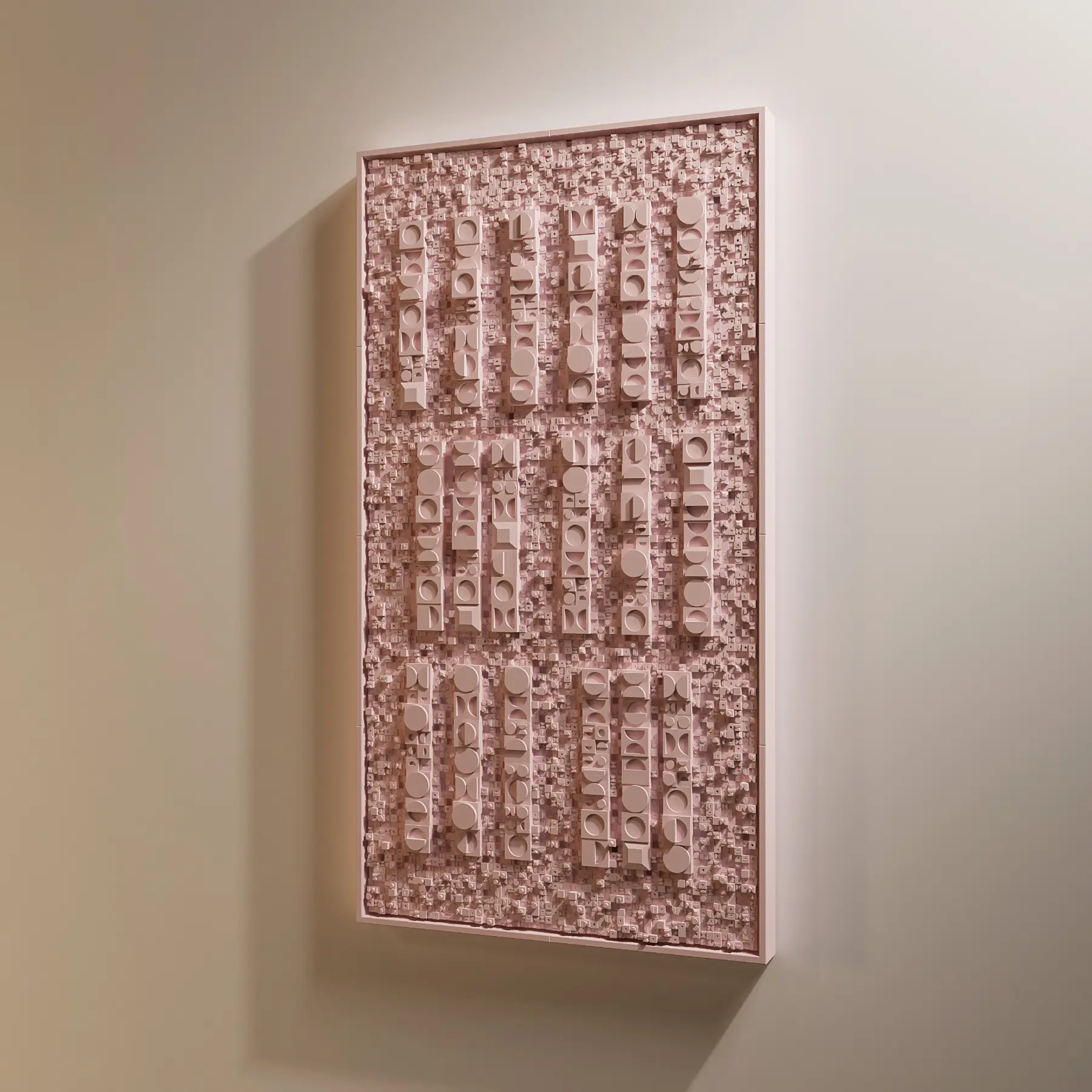 3D Printed Wall sculpture in pink color