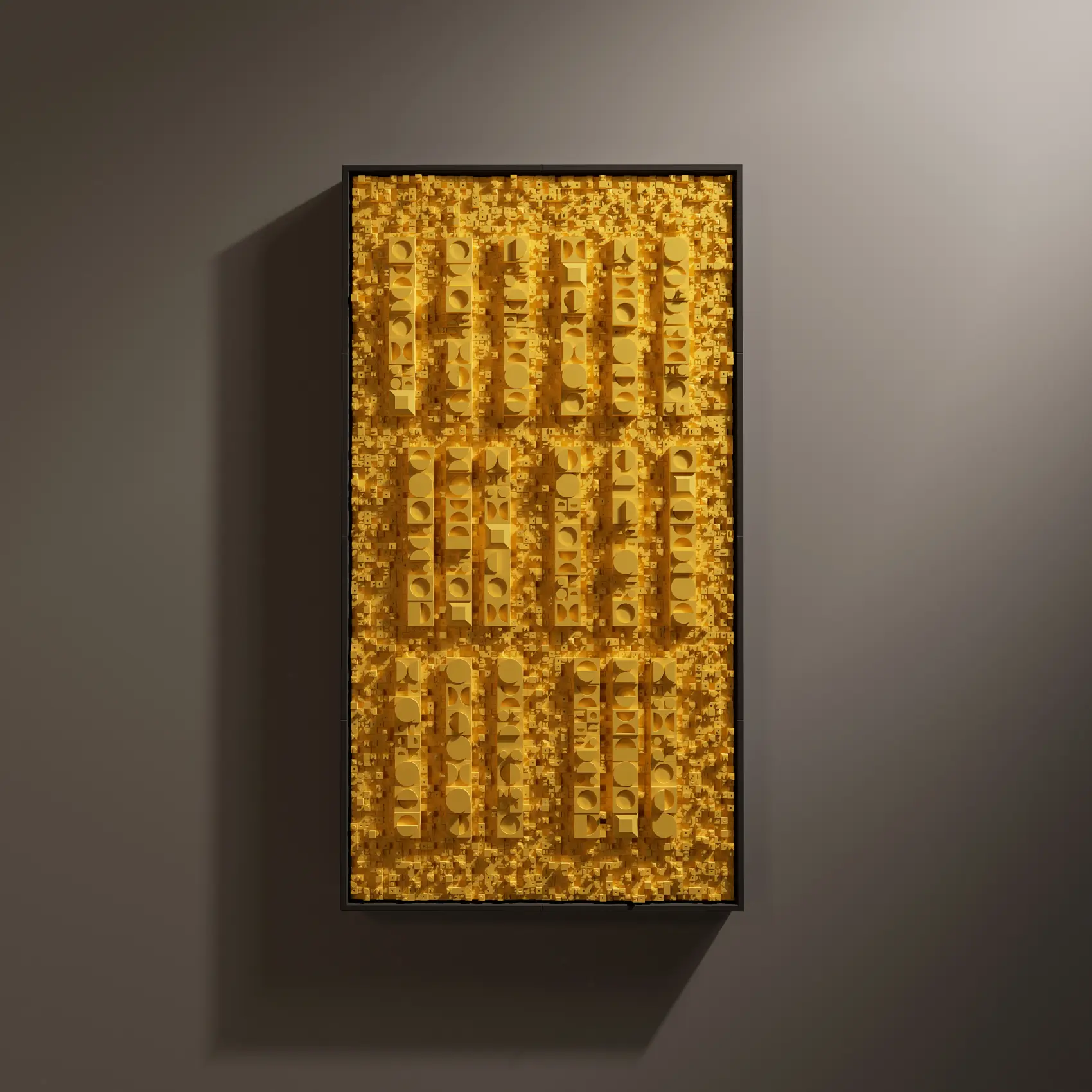 Large wall art for staircase in Yellow Color