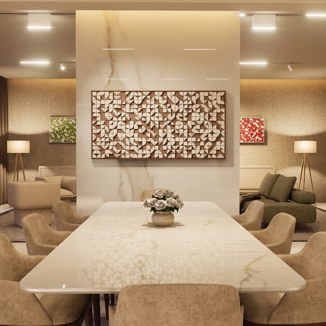 Mid century modern luxury artwork