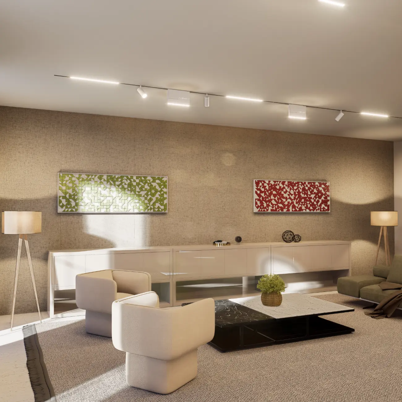 Luxury living room artwork