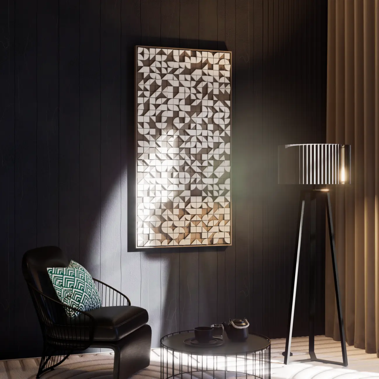Art in black and white sculpture luxury